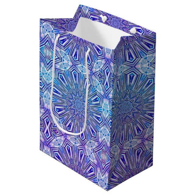 Sacola Para Presentes Média Ice Star Kaleidoscope Patterno Gift Bag (Frente inclinada)
