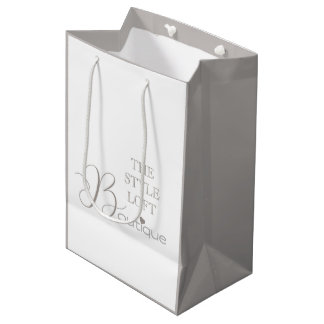 Sacola Para Presentes Média Identidade Visual de Loja de Boutique com Letra In
