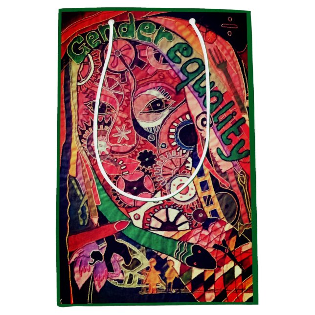 Sacola Para Presentes Média Igualdade entre homens e mulheres (Frente)