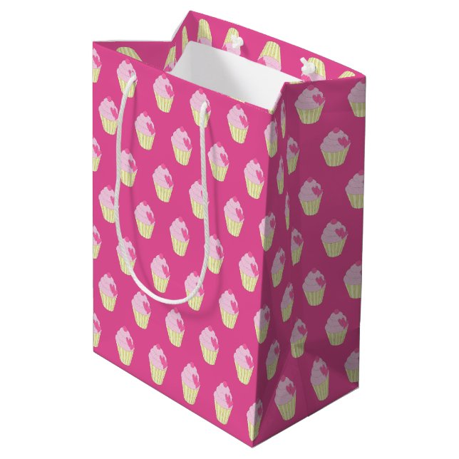 Sacola Para Presentes Média illusima Rosa (Verso inclinado)
