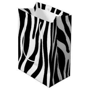 Sacola Para Presentes Média Impressão da zebra