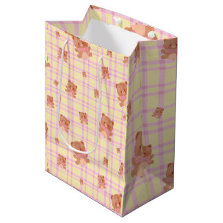 Sacola Para Presentes Média Impressão de Teddy Fofo
