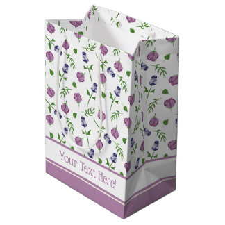 Sacola Para Presentes Média Impressão Floral Bonito Rosa Rosa Rosa Rosa Rosa R