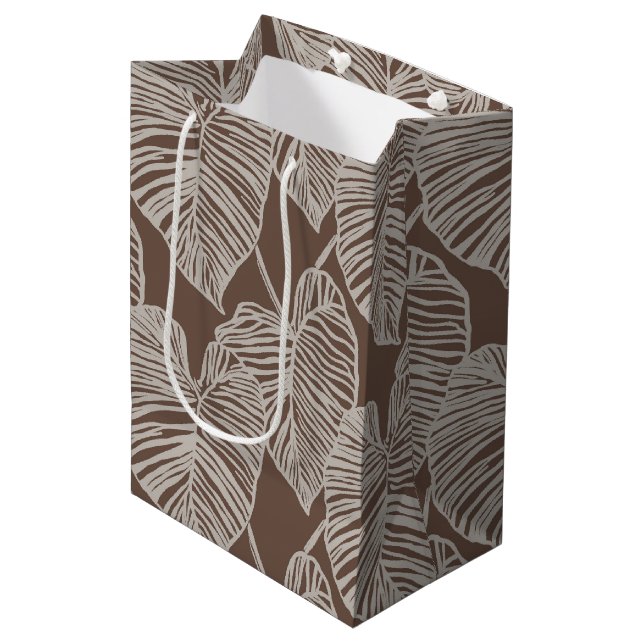 Sacola Para Presentes Média impressão havaiana (Frente inclinada)
