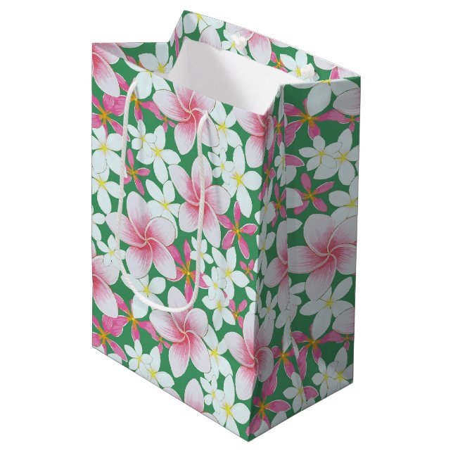 Sacola Para Presentes Média Impressão havaiano (Frente inclinada)