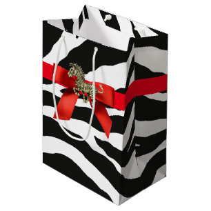 Sacola Para Presentes Média Impressão Zebra
