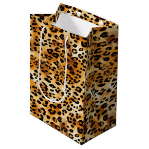 Sacola Para Presentes Média Impressões de peles com pelo de animais "Safari" d