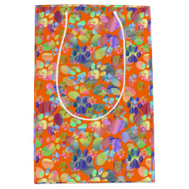 Sacola Para Presentes Média Impressões Digitais Em Todo Lugar