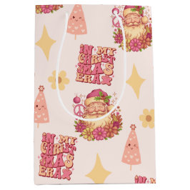 Sacola Para Presentes Média In My Christmas Era Groovy Santa