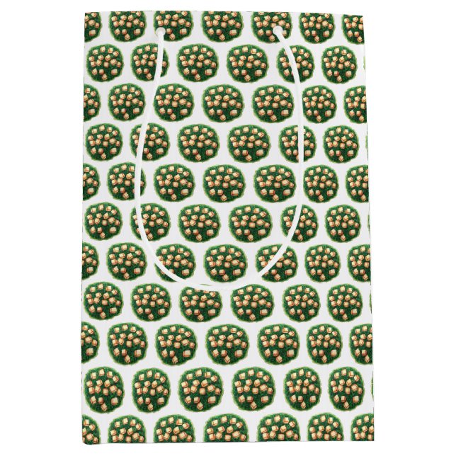 Sacola Para Presentes Média Índia Comida Índia Saag Paneer Spinach Queijo (Frente)