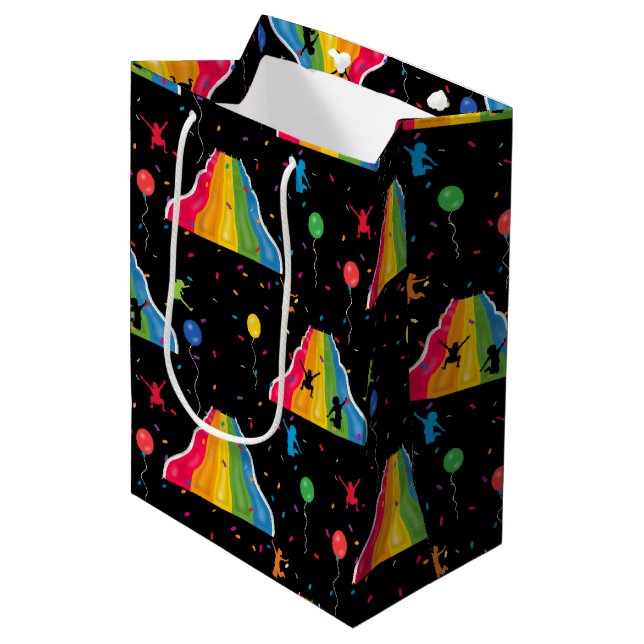 Sacola Para Presentes Média Indoor Slide Park Kids Playground  (Frente inclinada)