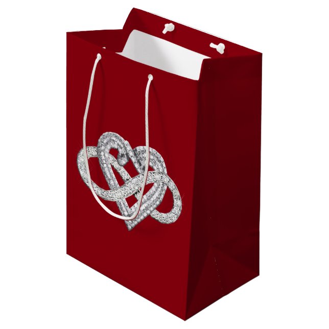 Sacola Para Presentes Média Infinity Heart Gift Bag (Frente inclinada)