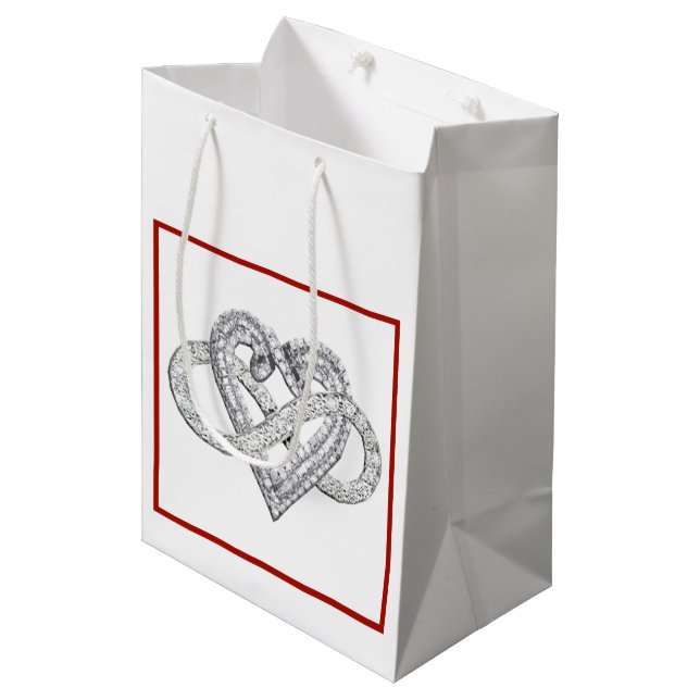 Sacola Para Presentes Média Infinity Heart Gift Bag (Frente inclinada)