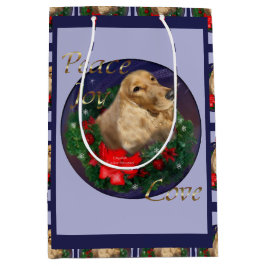 Sacola Para Presentes Média Inglês Cocker Spaniel Natal