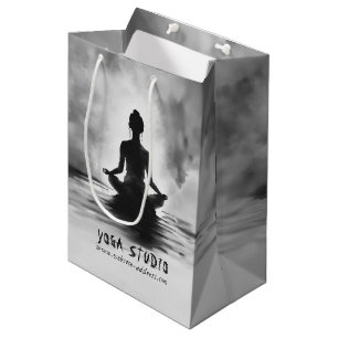 Sacola Para Presentes Média Instrutor de Meditação de Yoga Pose do Lótus Pintu