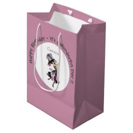 Sacola Para Presentes Média Íris - Abastecimento da Flor Whimsical Fleur-de-Li