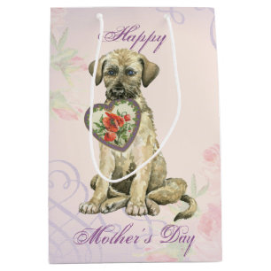 Sacola Para Presentes Média Irlandesa Wolfhound Heart Mãe