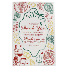 Sacola Para Presentes Média Italian Pasta Holy Cannoli Birthday Party Favor