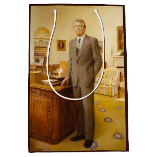 Sacola Para Presentes Média James Carter White House Retrato Presidencial