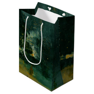 Sacola Para Presentes Média James Whistler - Noite em preto e Dourado