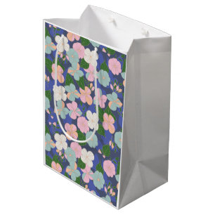 Sacola Para Presentes Média Jardim da Flor Pastel