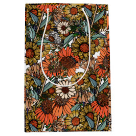 Sacola Para Presentes Média Jardim de flor selvagem de Bush australiano