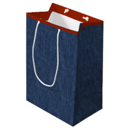 Sacola Para Presentes Média Jeans azuis legendários