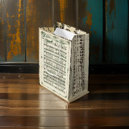 Sacola Para Presentes Média Jingle Bells Music Sheet Gift Bag