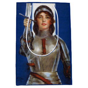Sacola Para Presentes Média Joana d'Arc: A Mama de Orleans, Cavaleiro Heroína