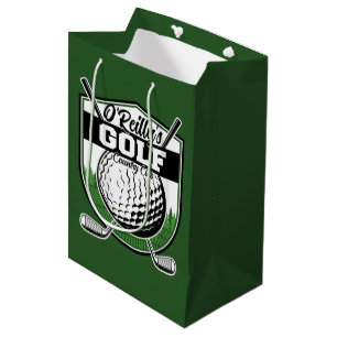 Sacola Para Presentes Média Jogador de Golfe Personalizado Pro Golfe Country C