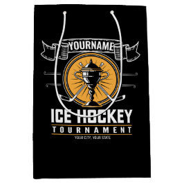 Sacola Para Presentes Média Jogo Personalizado da Equipe de Jogadores de Trofé