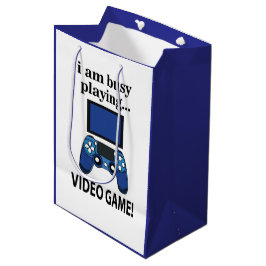 Sacola Para Presentes Média Jogo que estou ocupado jogando Jogo