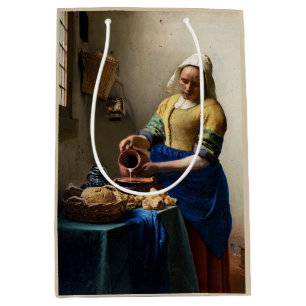 Sacola Para Presentes Média Johannes Vermeer - A Milkmaid