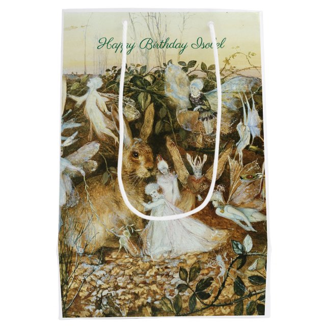 Sacola Para Presentes Média John Fitzgerald Fantasy Fine Art Fairy (Verso)