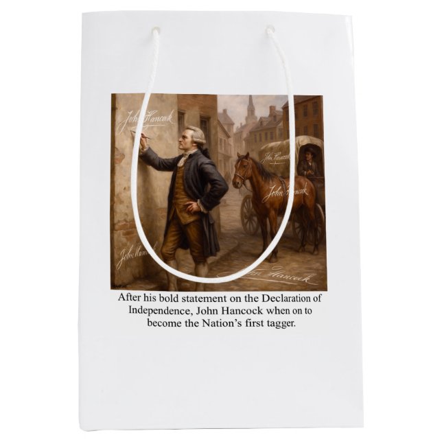 Sacola Para Presentes Média John Hancock Tagger (Frente)