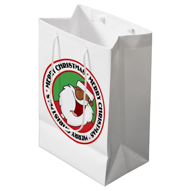 Sacola Para Presentes Média Jolly Black Santo Nicholas 2 (Frente inclinada)