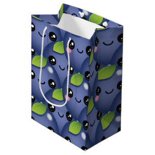 Sacola Para Presentes Média Kawaii Blueberry Medium Gift Bag