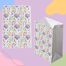 Sacola Para Presentes Média Kawaii Panda & Tiger Bubble Tea Kids