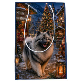 Sacola Para Presentes Média Keeshond Férias