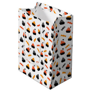 Sacola Para Presentes Média Kids Halloween Party Candy Cupcakes