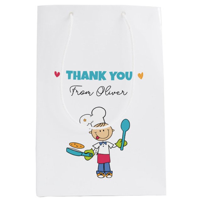 Sacola Para Presentes Média Kids’ Pancake Birthday Gift Bag – Little Chef Them (Frente)