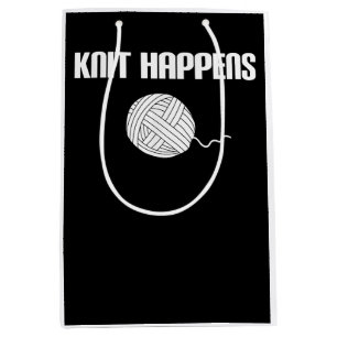 Sacola Para Presentes Média Knit Acontece - Knitting Knitter Crochet