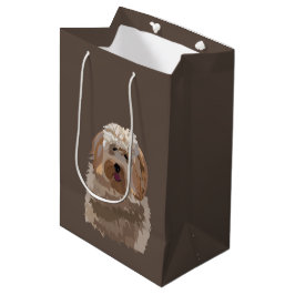 Sacola Para Presentes Média Labradoodle Goldendoodle Poodle Dog Pet