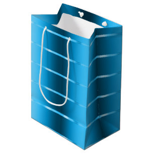 Sacola Para Presentes Média Laço de Fita Azul Real Chuveiro de Noiva