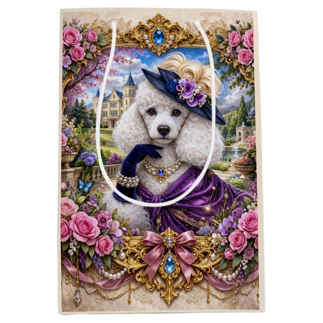 Sacola Para Presentes Média Lady Violet  (Frente)