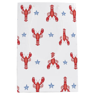 Sacola Para Presentes Média Lagosta Préppy à Beira-Mar de Maine