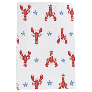 Sacola Para Presentes Média Lagosta Préppy à Beira-Mar de Maine