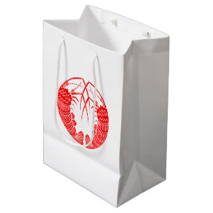 Sacola Para Presentes Média Lagostas espinhosas viradas