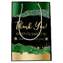 Lágrimas Glam Glitter Verde e Dourado Sweet Sixtee