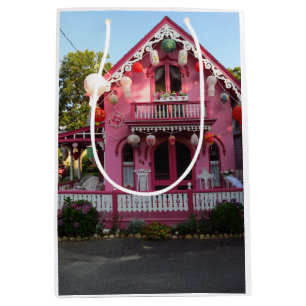 Sacola Para Presentes Média Lanternas e pão-de-açúcar cor-de-rosa - Vinha de M